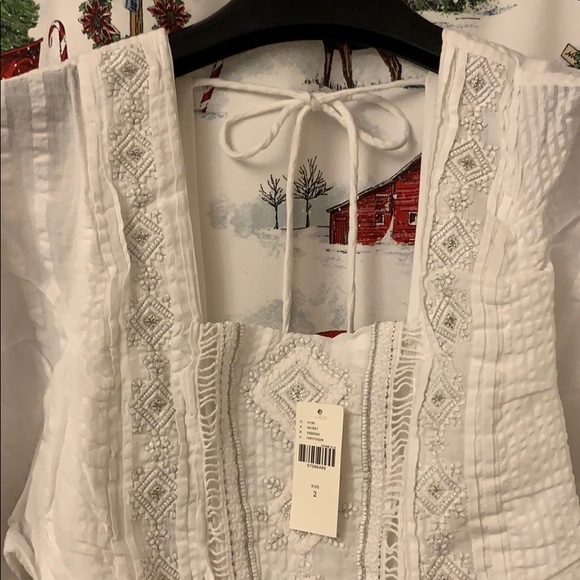 Anthropologie Alene Embroidered lace midi dress 2 - Picture 8 of 11